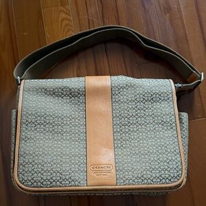 Coach Beige and Tan Men's Messenger Bag